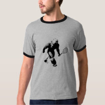 Bigfoot Tennis Player With Back Text T-Shirt