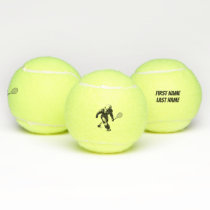 Bigfoot Tennis Player With Text Tennis Balls