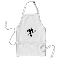 Bigfoot With Tennis Racket Adult Apron