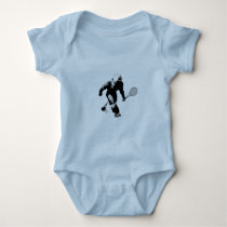 Bigfoot with Tennis Racquet Baby Bodysuit