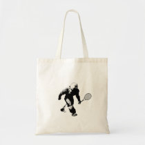 Bigfoot With Tennis Racquet Tote Bag