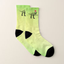 Christmas Dinosaur Tennis Socks