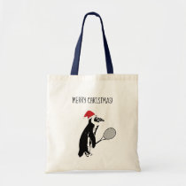 Christmas Penguin Tennis Tote Bag
