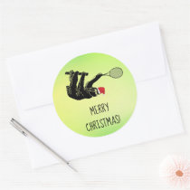 Christmas Sloth Tennis Stickers