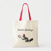 Christmas Squirrel Tennis Tote Bag
