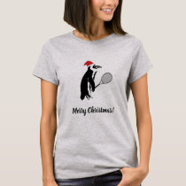 Christmas Tennis Penguin Women's T-Shirt