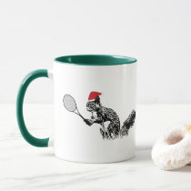 Christmas Tennis Squirrel mug