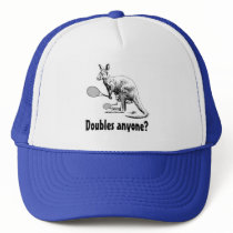 Doubles Anyone? Kangaroo Tennis Trucker Hat