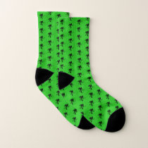 Green Bigfoot Tennis Pattern Socks