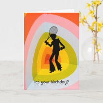 Groovy Tennis Disco Dancer Card