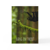 Hang In There! Sloth Tennis Player in a Rainforest Card