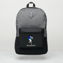 Let's Play Tennis! Retro Women's Tennis Player Port Authority® Backpack