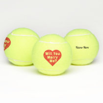 Marriage Proposal Tennis Balls 3x