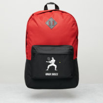Ninja Tennis Skills White With Text Port Authority® Backpack