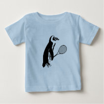 Penguin with Tennis Racquet Baby T-Shirt