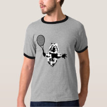 Quokka Tennis Player With Back Text T-Shirt