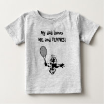 Quokka with Tennis Racquet and Text Baby T-Shirt