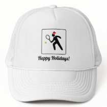 Santa Tennis Player Trucker Hat