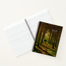 Sasquatch Tennis Player in the Forest With Text Notebook