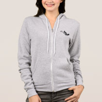 Squirrel With Tennis Racquet Zip Up Hoodie