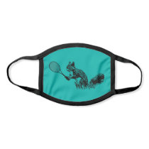Teal Squirrel with Tennis Racquet Face Mask