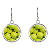 Tennis Ball Fuzz Pattern Earrings