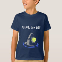 Tennis Ball Shark Attack With Text T-Shirt
