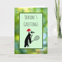 Tennis Penguin Christmas Card