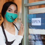 Store Owner in Mask